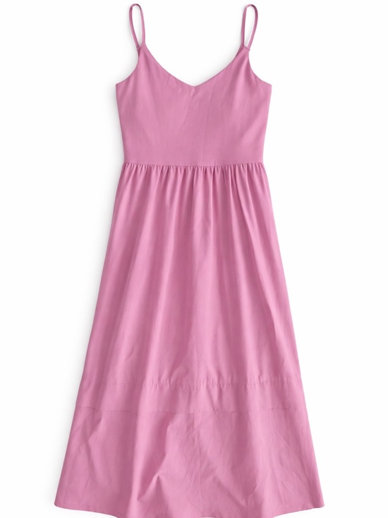 Athleta Elation V-Neck Hybrid Dress Midi Shelf Bra Pink SPF Athletic - Picture 6 of 8